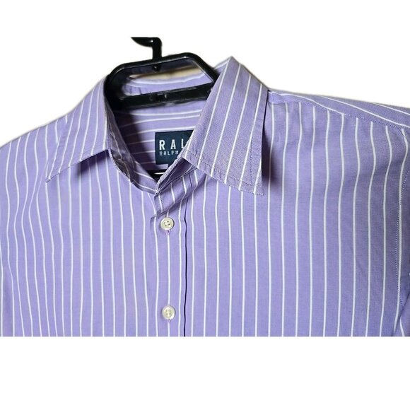 Ralph Lauren RALPH Vintage Y2K Purple Striped Women's Shirt Size 8 Hong Kong t9 - Picture 3 of 6